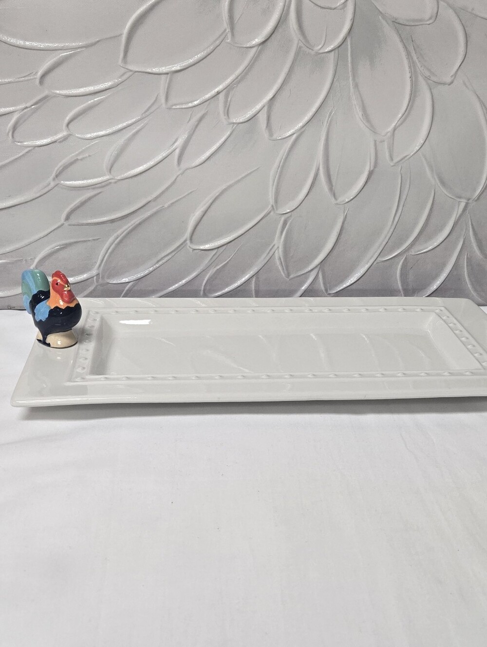 Nora Fleming | Stoneware Dotted Pearl Bread Tray - Picture 3 of 3